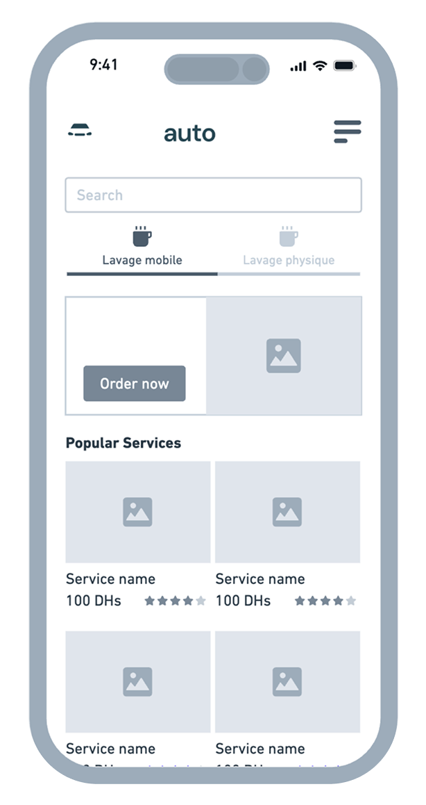 Low-fidelity wireframe